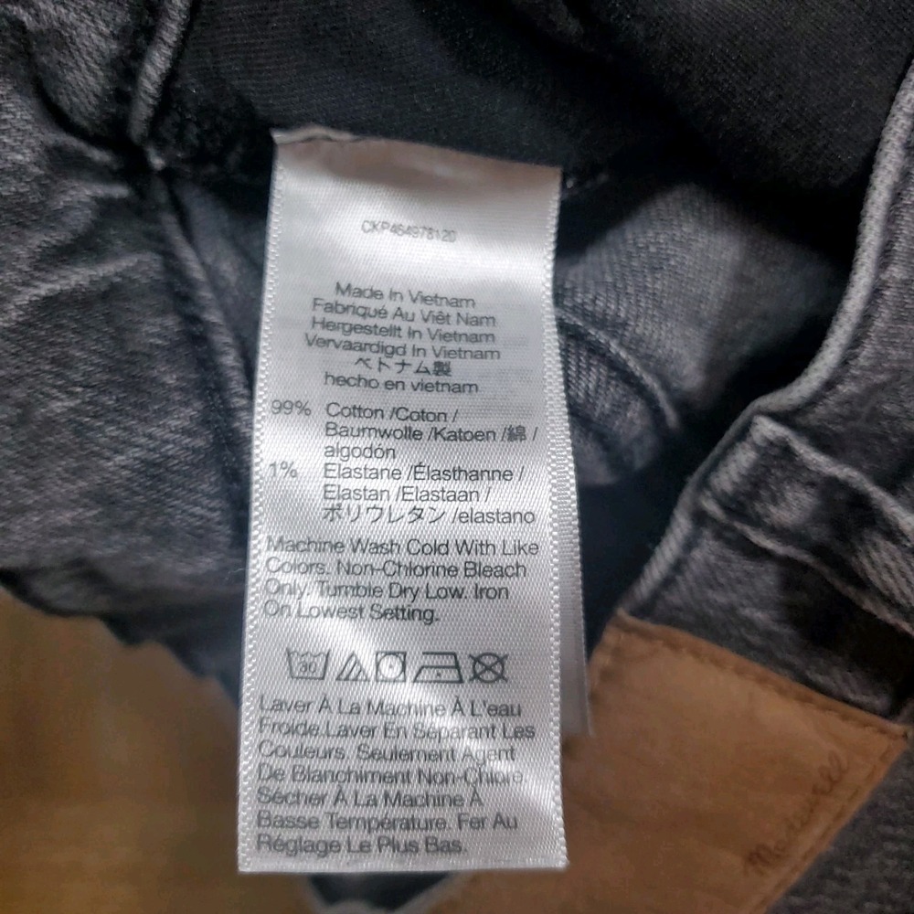 Madewell Black The Perfect Vintage Straight Jeans 27 Waist - Picture 8 of 8
